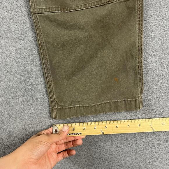 Carhartt Pants Mens 36X28 Moss Green Carpenter Double Knee Distressed Workwear - Picture 11 of 11